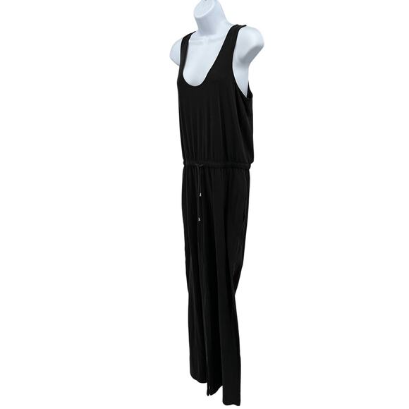 C&C California Sleeveless Wide Leg Jumpsuit with Pockets WMNS M Black Scoop Neck - Picture 6 of 10